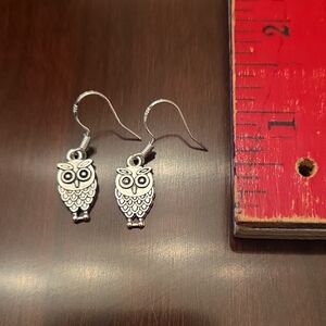 Silver Owl Earrings